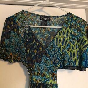 🦚 Pretty peacock print dress 🦚